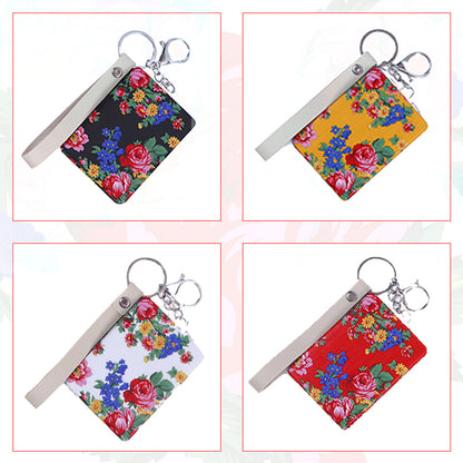 Glass Kokum Floral Art Mirror