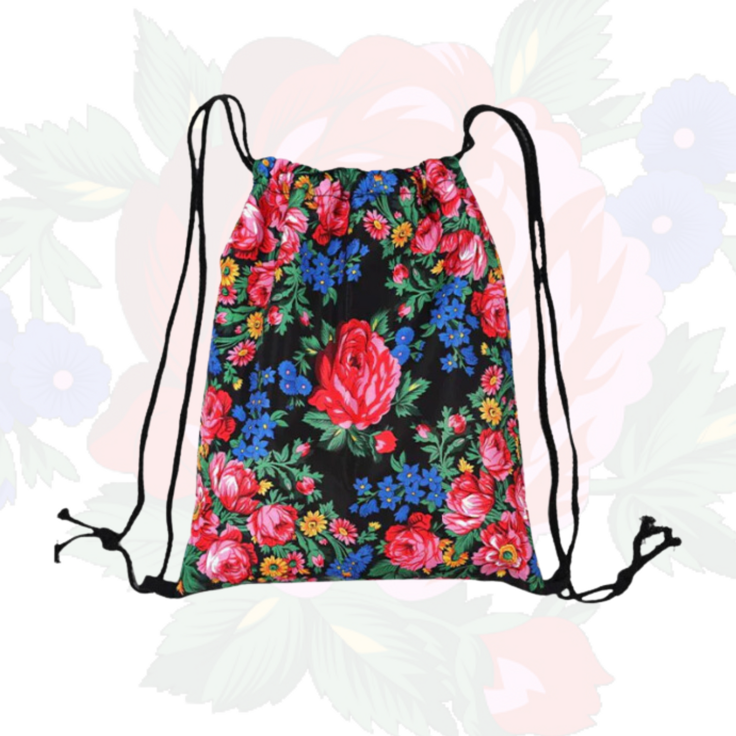 Kokum Floral Drawstring Bag