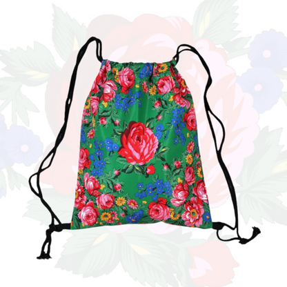 Kokum Floral Drawstring Bag