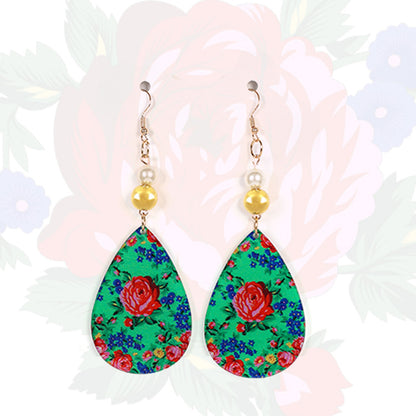 Kokum Floral Art Oval Shaped Earring