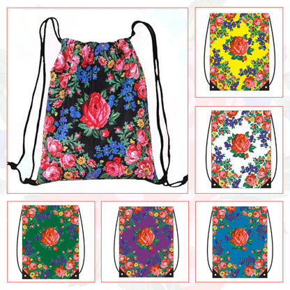 Kokum Floral Drawstring Bag