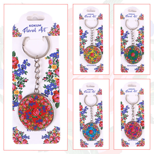 Kokum Floral Art Keychain