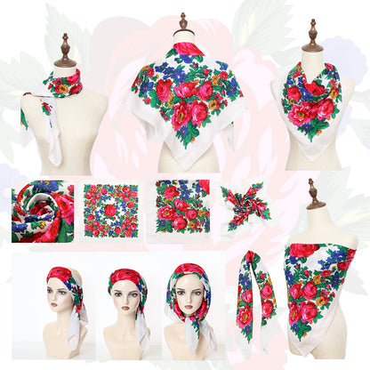 Non-Metallic Kokum Floral Scarf