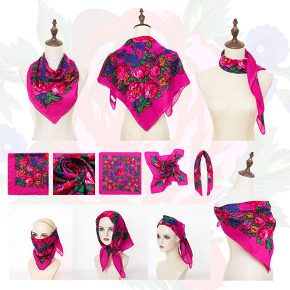 Non-Metallic Kokum Floral Scarf