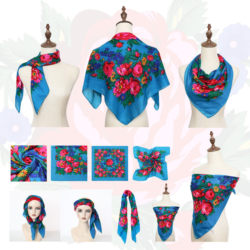 Non-Metallic Kokum Floral Scarf