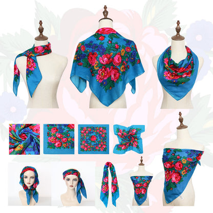 Non-Metallic Kokum Floral Scarf
