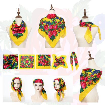 Non-Metallic Kokum Floral Scarf