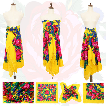 Non-Metallic Kokum Floral Scarf