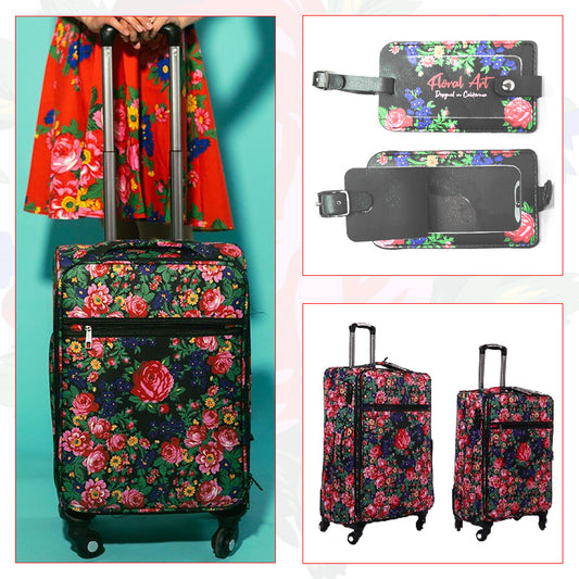 Kokum Floral Traveler's Luggage - 3 Pcs Set