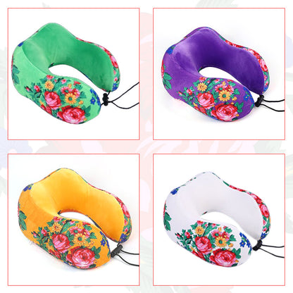 Kokum Floral Art Travel Pillow