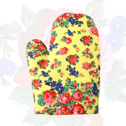 Kokum Floral Oven Mit and Pot Holder Set